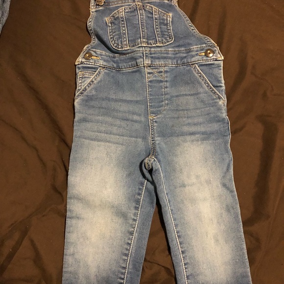 Toddler girls size 2T overalls. No stains holes and from smoke free home. - Picture 2 of 2